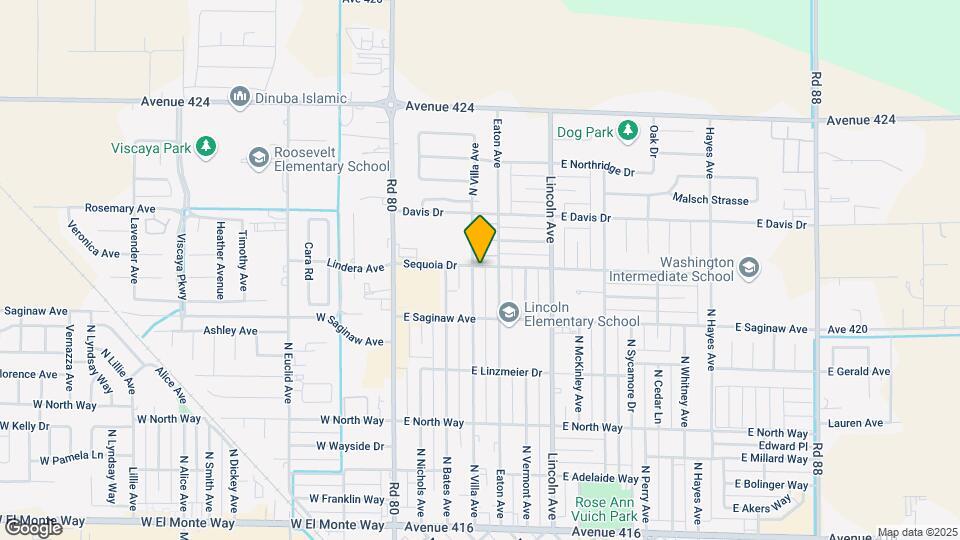 1090 N Villa Ave Mapa y Detalles de la Ubicación