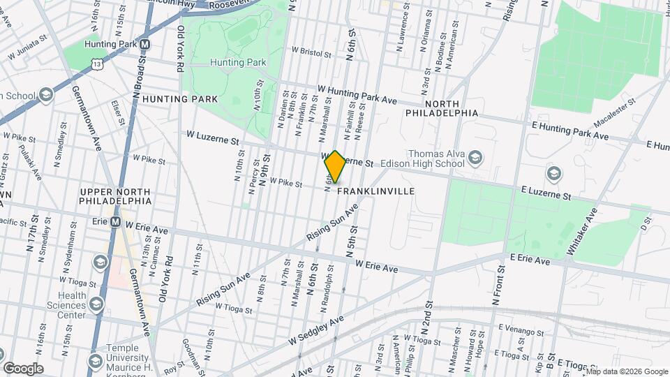 3902 N Fairhill St Map and Location Details