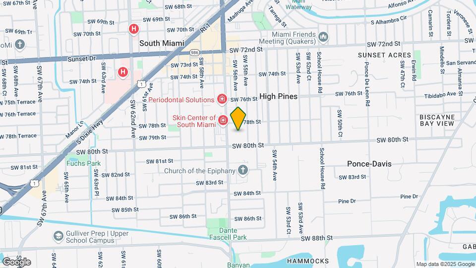 7865 SW 57th Ave Map and Location Details