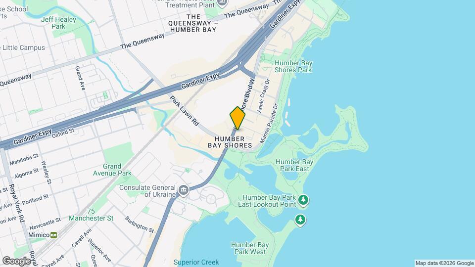 2185 Lake Shore Blvd W, Unit SI ID1513118P Map and Location Details
