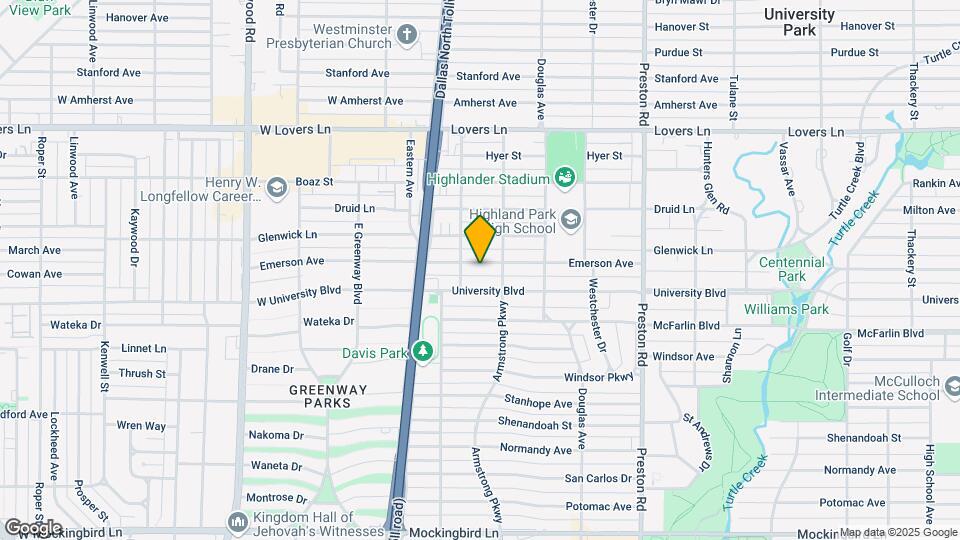 4421 Emerson Ave Map and Location Details