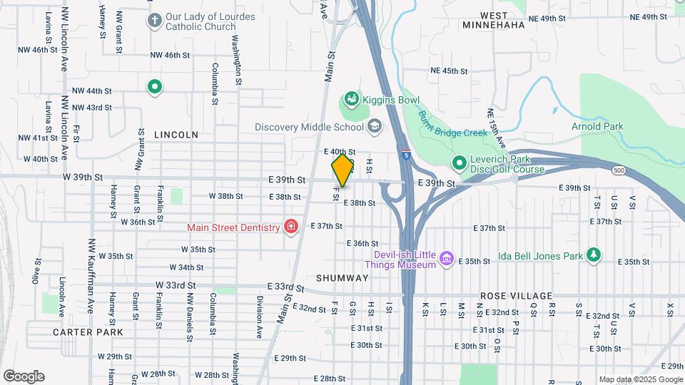 3809 F St Mapa y Detalles de la Ubicación
