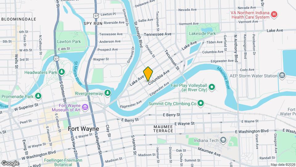 919 Columbia Ave, Unit 1 Map and Location Details