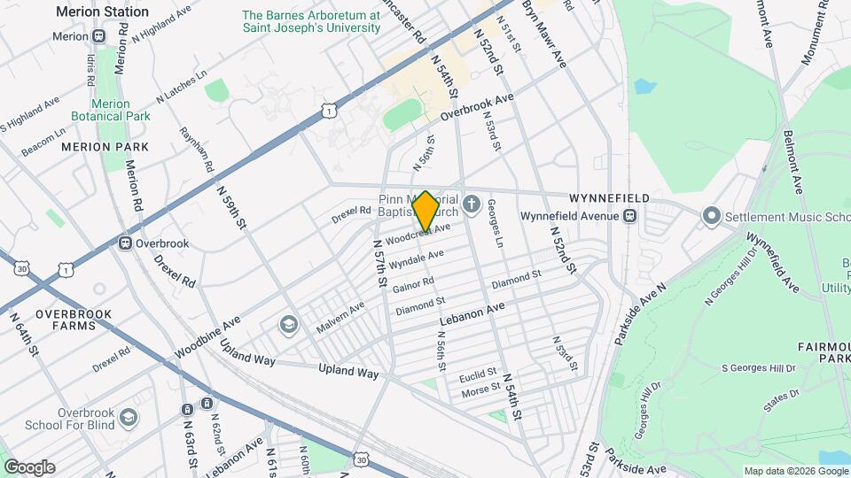 5436 Woodcrest Ave Map and Location Details