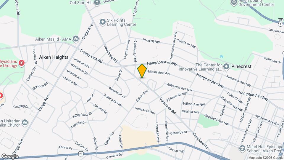 3328 Vaucluse Rd Map and Location Details