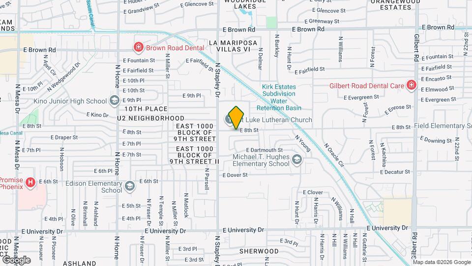 1249 E 8th St Map and Location Details