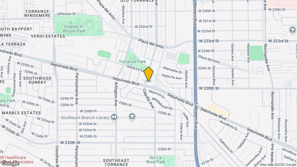 2742 Cabrillo Ave Map and Location Details