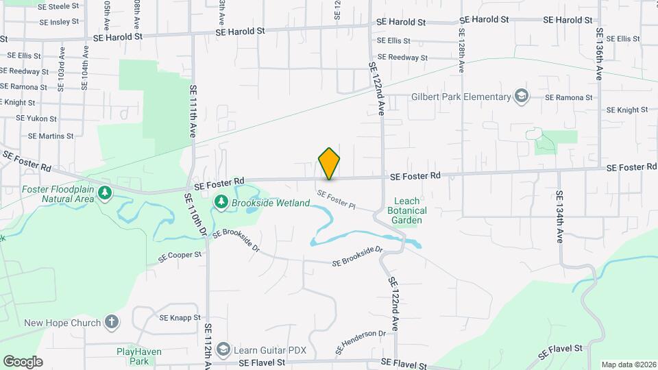 11908 SE Foster Rd Map and Location Details