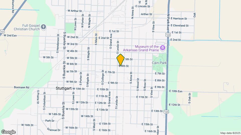 406 E 6th St Map and Location Details