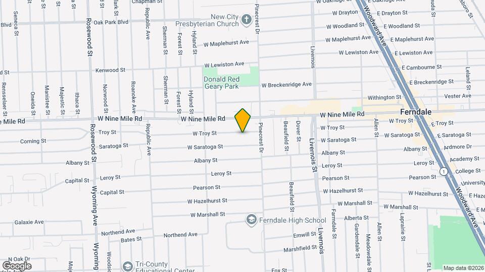 1281 W Troy St Map and Location Details