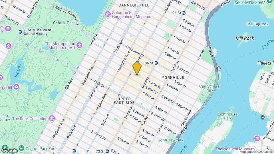 216 E 83rd St Mapa y Detalles de la Ubicación