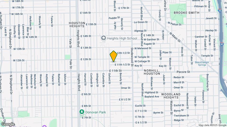 617 E 11th 1/2 St Map and Location Details