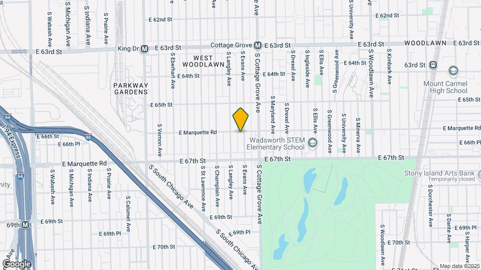 6606 S Evans Ave Map and Location Details