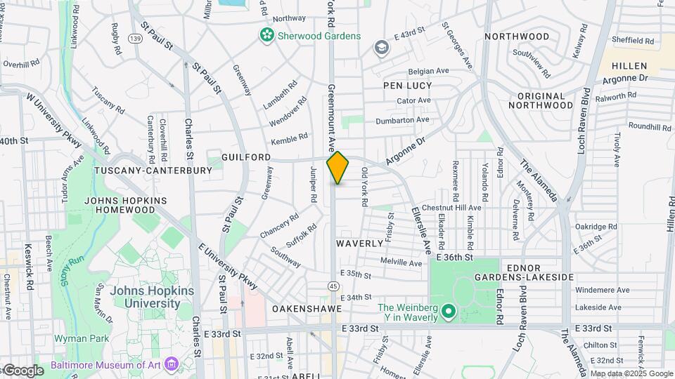 3731 Greenmount Ave Map and Location Details