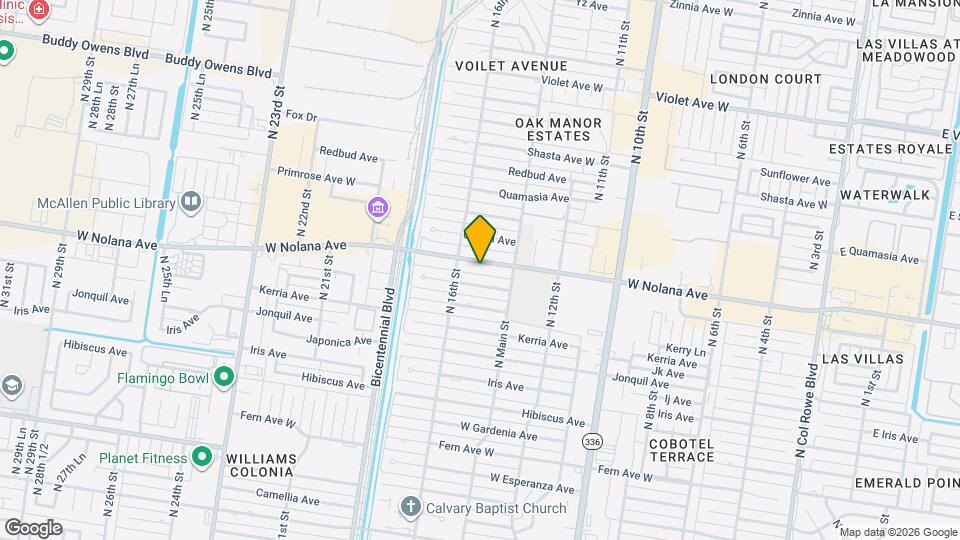 1501 W Nolana Ave Mapa y Detalles de la Ubicación
