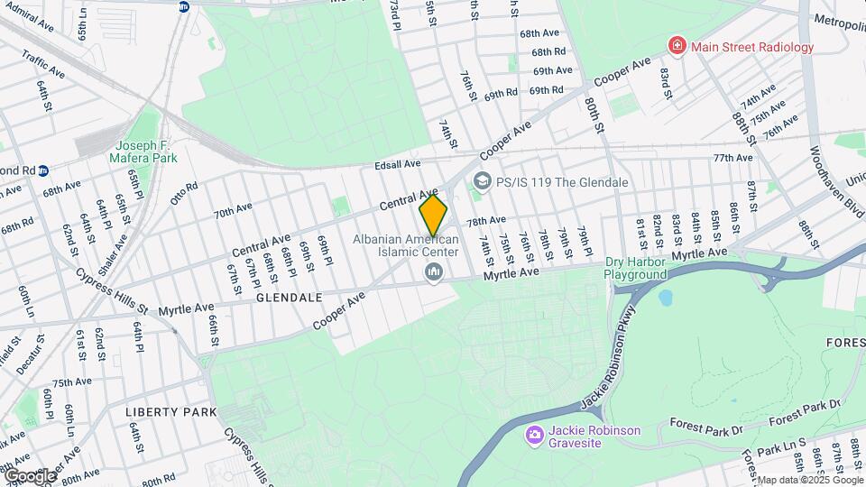 72-40 Cooper Avenue Glendale NY Mapa y Detalles de la Ubicación