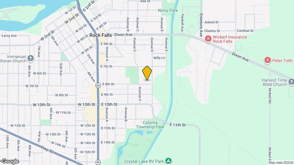 511 E 8th St Map and Location Details