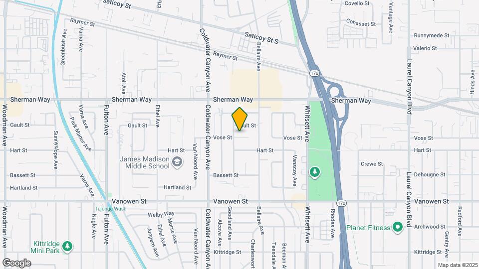 12747 Vose St Map and Location Details