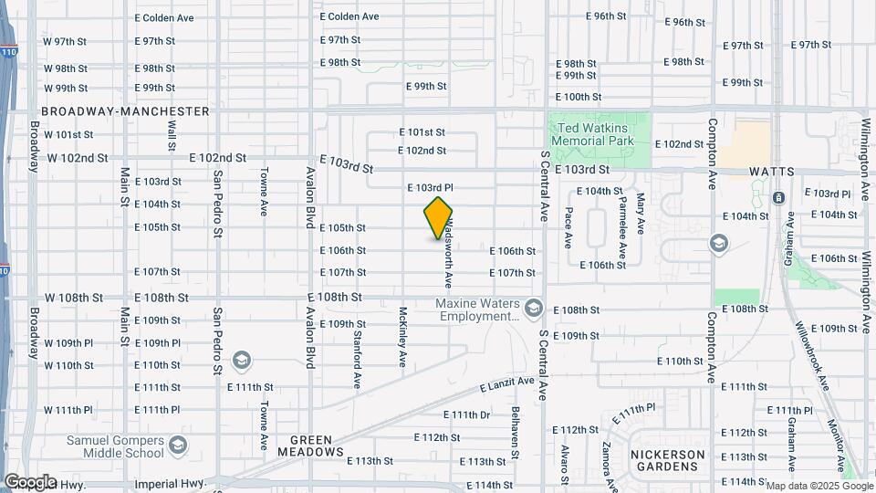847 E 106th St Map and Location Details