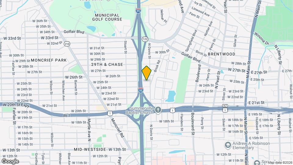 916 W 25th St Map and Location Details