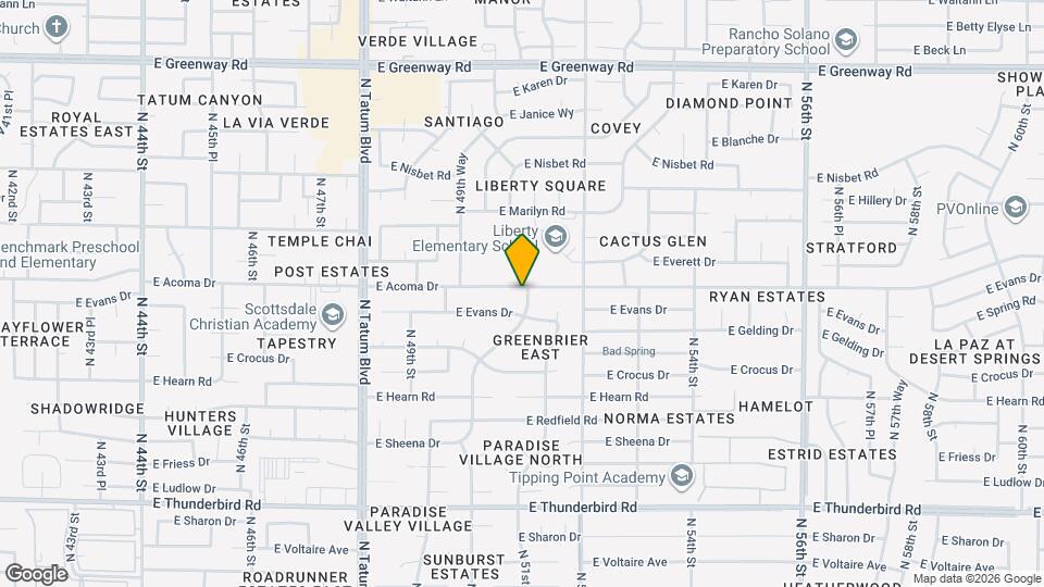 14442 N 50th St Map and Location Details