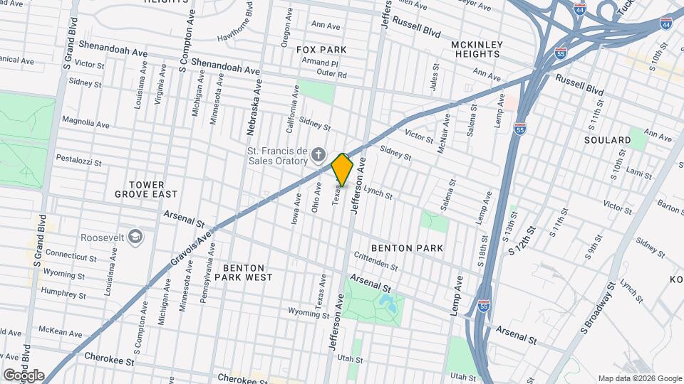 2818 Texas Ave Map and Location Details