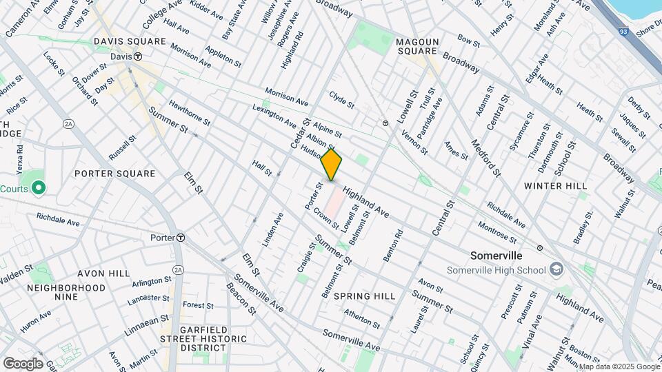 244 Highland Ave, Unit 2 Map and Location Details
