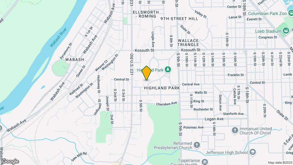 1028 Highland Ave Map and Location Details
