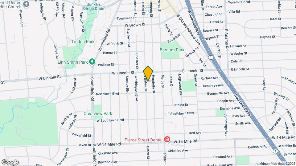 1265 S Bates St Map and Location Details
