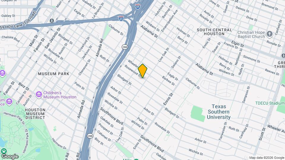2510 Rosewood St Map and Location Details
