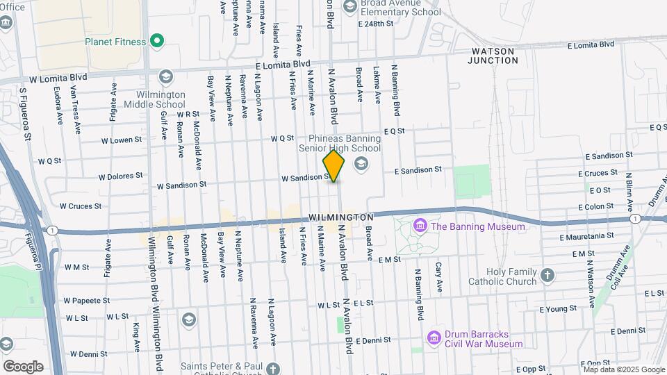 1451 N Avalon Blvd Map and Location Details
