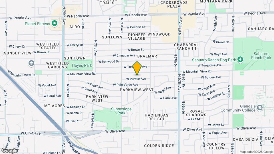 6958 W Purdue Ave Map and Location Details
