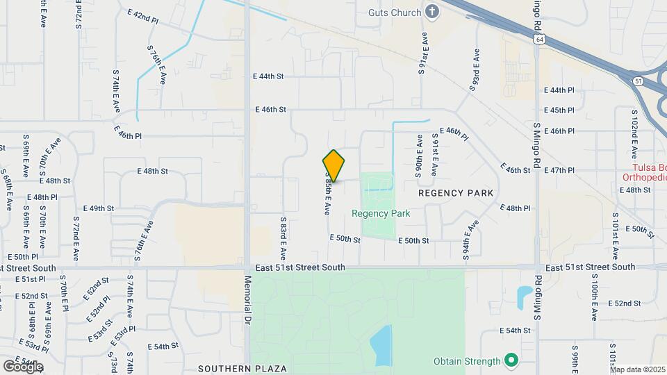 4809 S 85th E Ave Map and Location Details