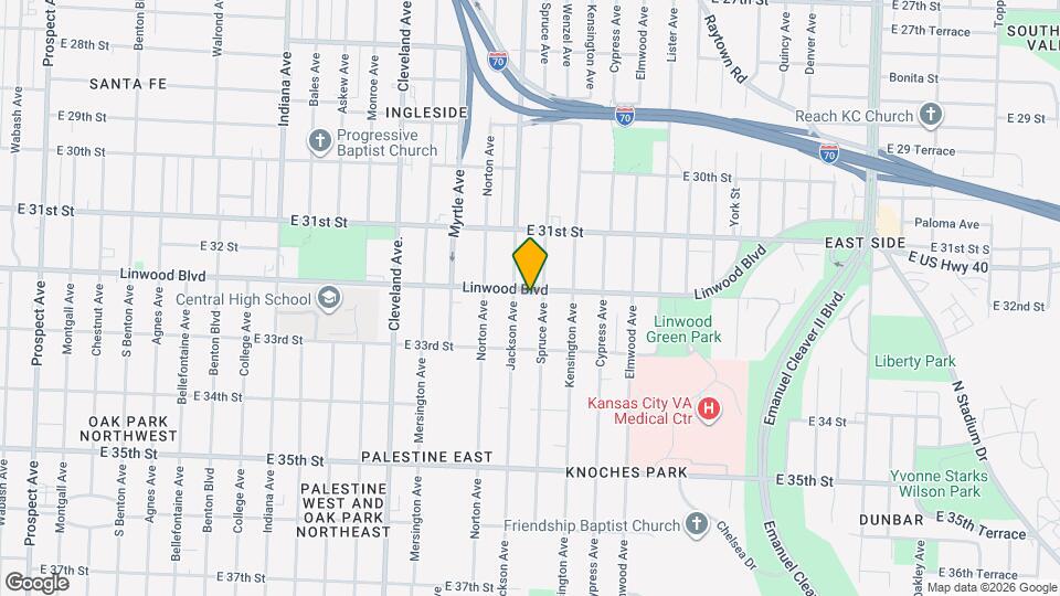 4211 E Linwood Blvd Map and Location Details