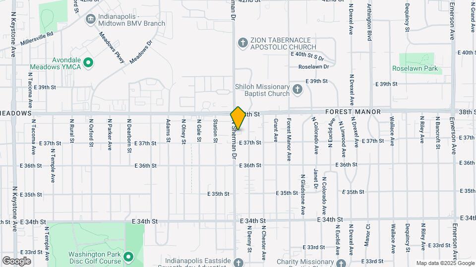 3725 N Sherman Dr Map and Location Details