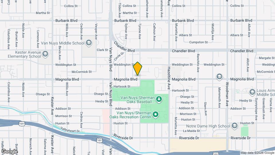 14305 Magnolia Blvd Mapa y Detalles de la Ubicación