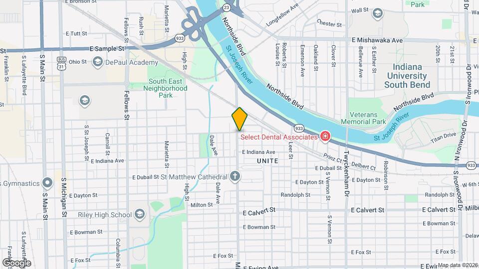 1416 Miami St Map and Location Details