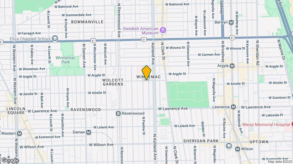 1625 W Ainslie St Map and Location Details
