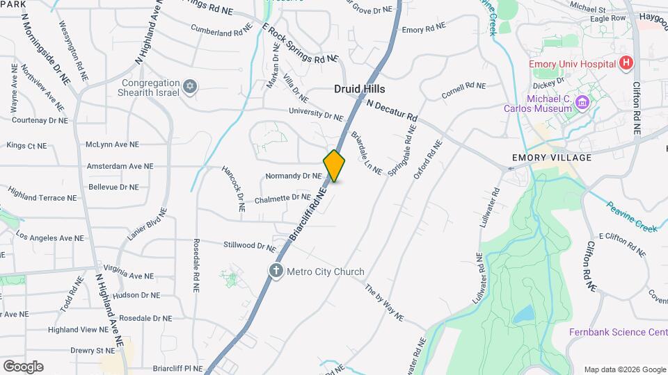 1173 Briarcliff Rd NE Map and Location Details