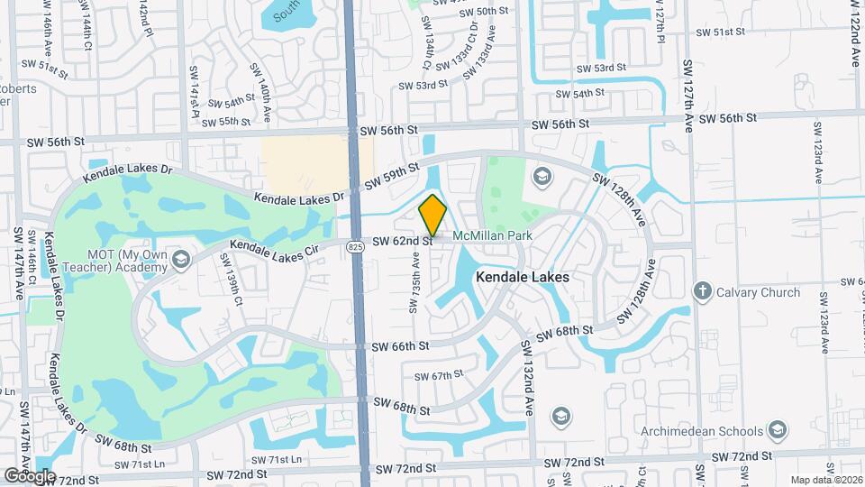 13454 SW 62nd St Map and Location Details