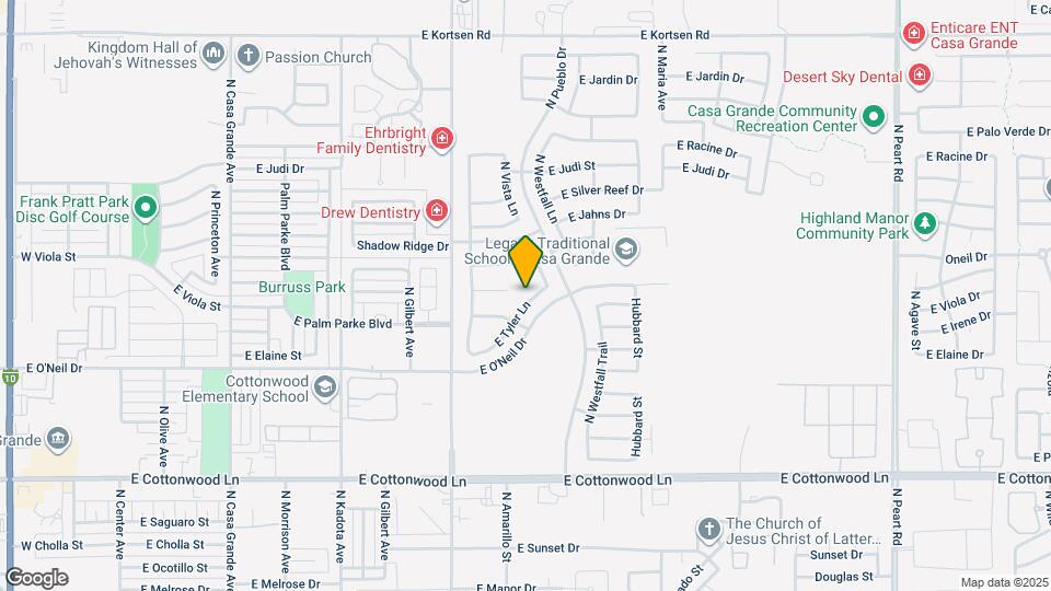 1182 E Tyler Ln Map and Location Details