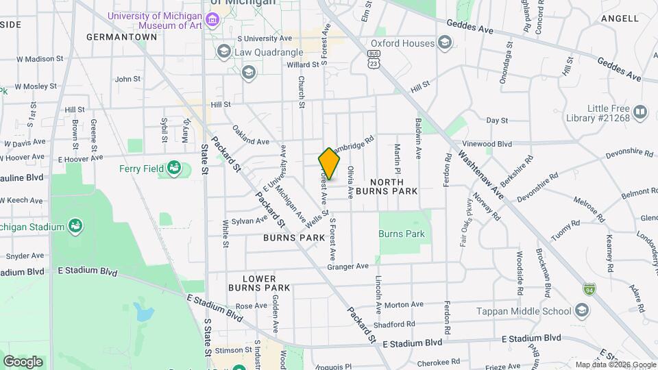 1119 S Forest Ave Map and Location Details