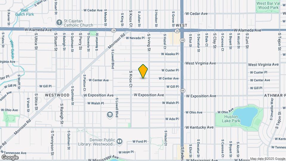 3360 W Center Ave Map and Location Details