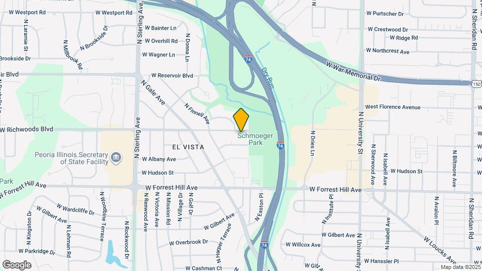 1914 W Richwoods Blvd Map and Location Details