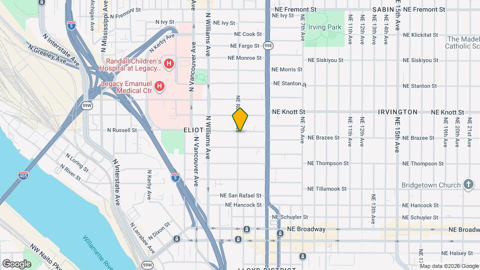 2520 NE Rodney Ave Map and Location Details