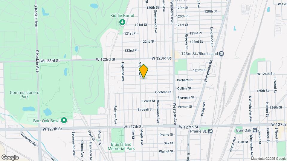 12413 Maple Ave Map and Location Details