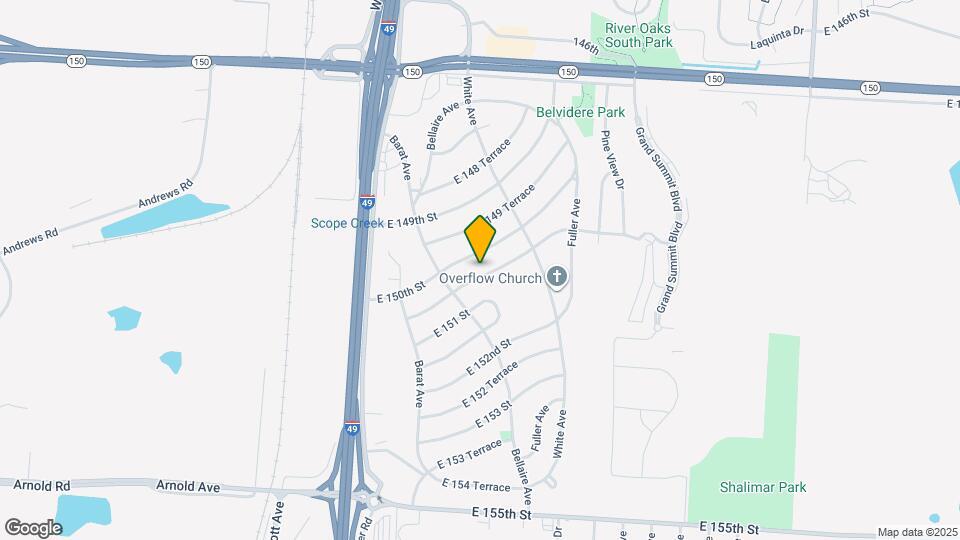 6202 E 150th Terrace Map and Location Details