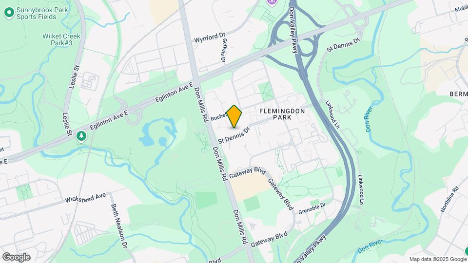 Flemingdon Park Apartments Map and Location Details