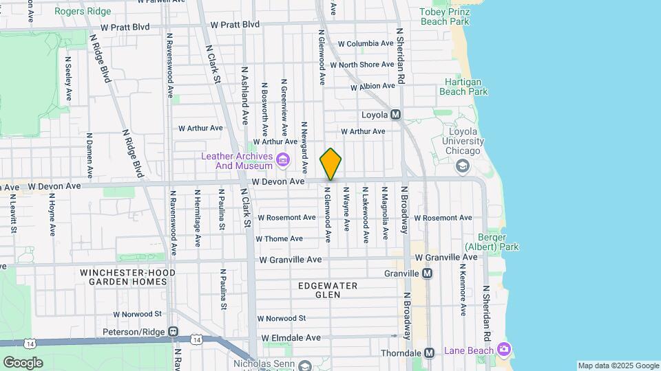 6351-6353 N Glenwood Ave Mapa y Detalles de la Ubicación