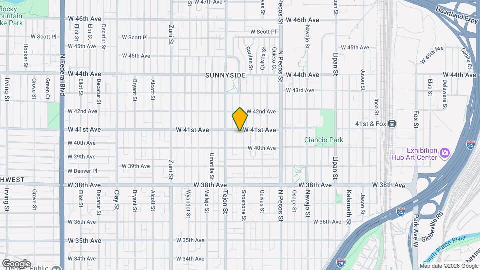 4047 Shoshone St Map and Location Details